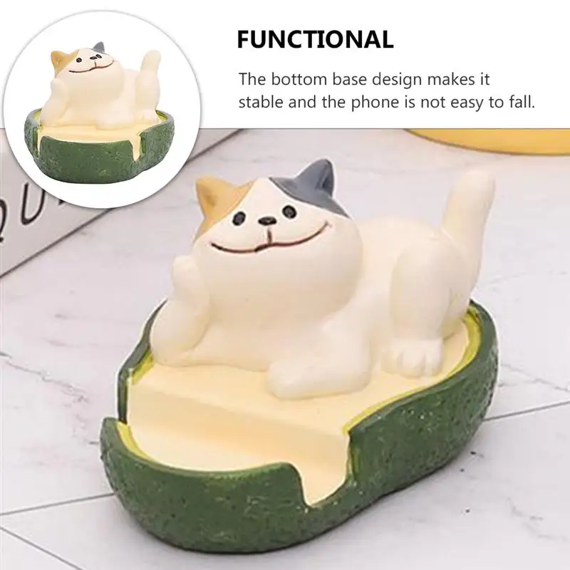 

1Pc Lovely Cartoon Animal Cellphone Stand Resin Phone Holder for Home Office