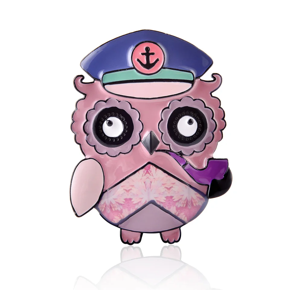 Cring Coco большой мультфильм животное пират сова броши и булавки для мужчин женщин