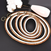 retro diy sewing embroidery oval hoop cross stitch hoop frame punch needle embroidery tools embroidery hoop rings