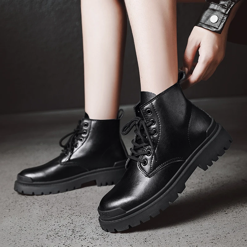

Lcxmnd autumn lovers shoes high top Martin boots men's and women's middle Work Boots Men's boots fashion shoes