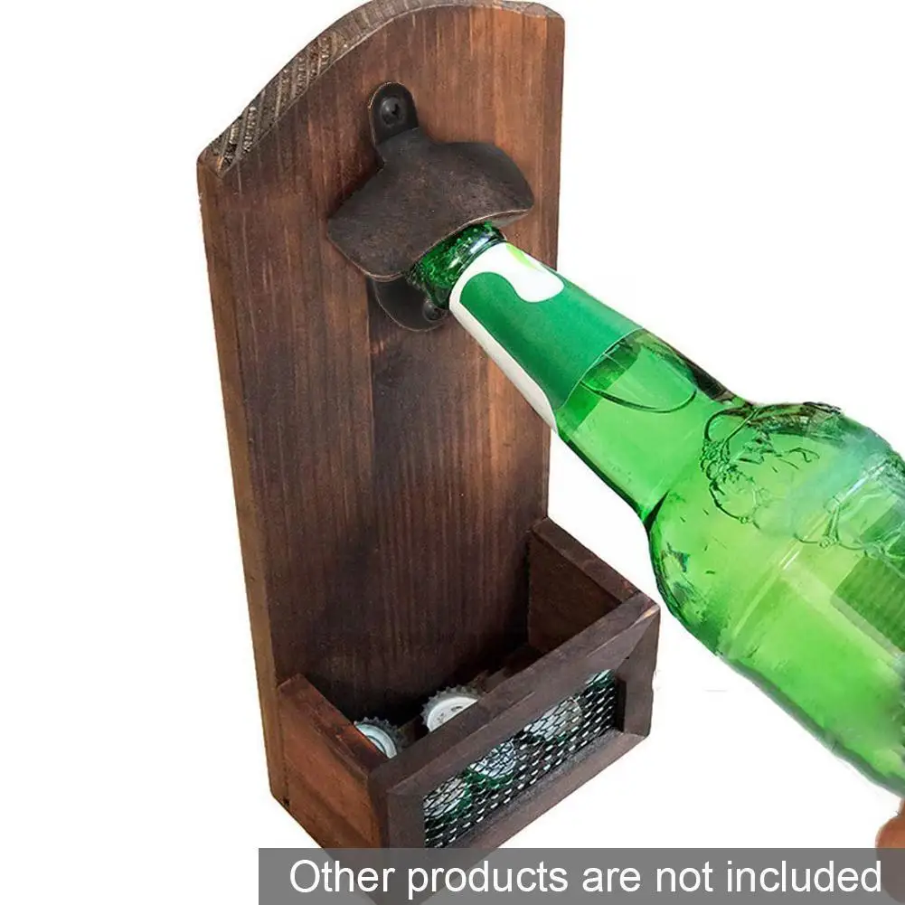 

New 10 Sets Bottle Opener Wall Mounted Rustic Beer Opener Set Vintage Look With Mounting Screws For Kitchen Cafe Bars S0X3