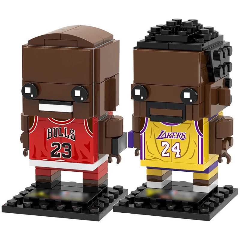 Баскетбольные спортивные фигурки kobe bryant brick heads совместимые с Brickheadz строительные