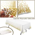 Пластиковая скатерть 54x108in с золотым принтом, скатерть в золотистый горошек, пластиковая скатерть для барбекю вечерние НКИ, свадьбы