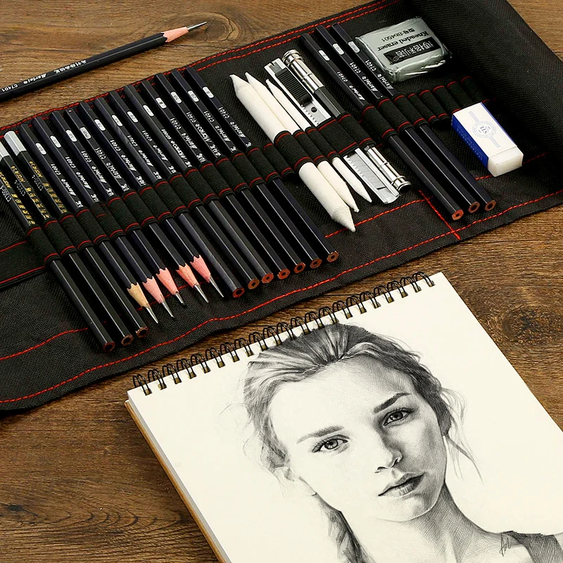 

Sketch Pencil Set Charcoal Full Set of Student Entry Tools Painting Professional Beginner Drawing Art Supplies