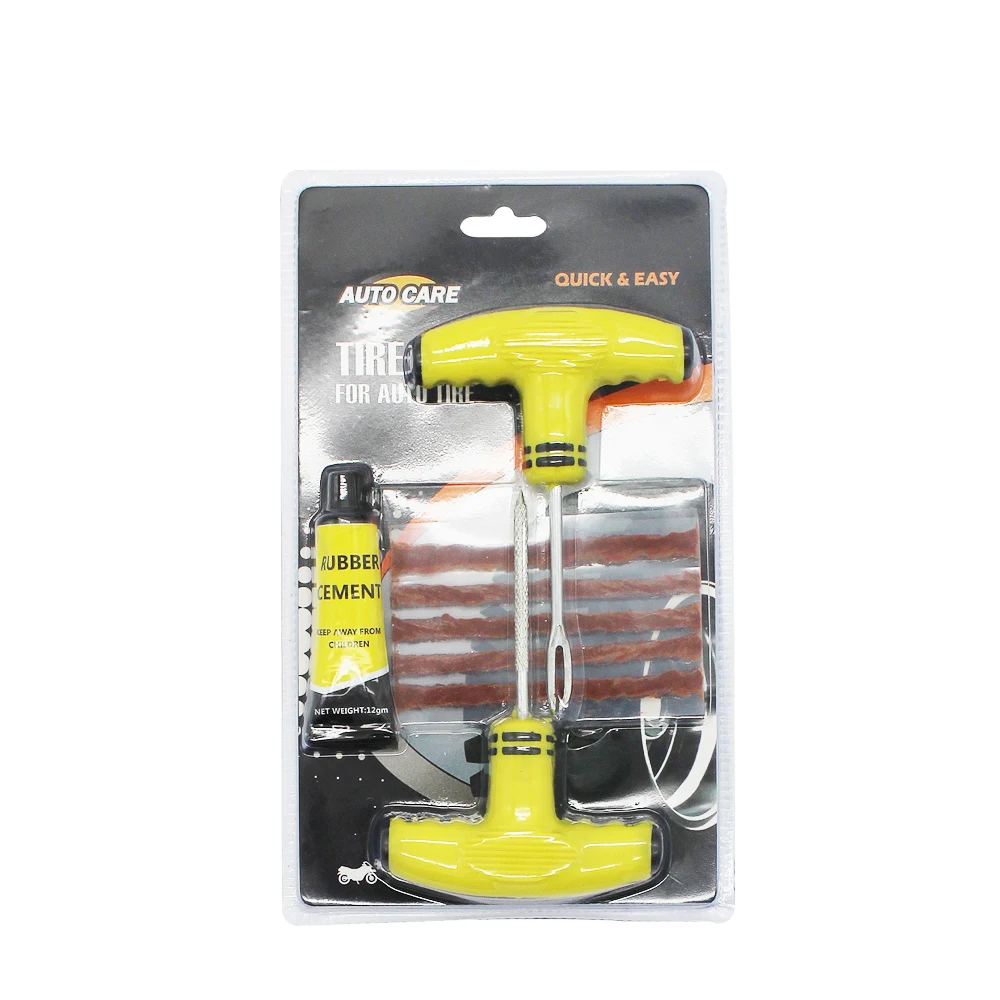 Tire Repair Tool Kit For Tubeless Emergency Tyre Fast Puncture Plug Block Air Leaking Car Truck |