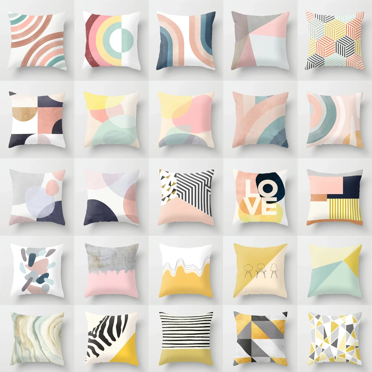 Nordic светильник розового и желтого цвета в виде геометрических фигур Чехлы