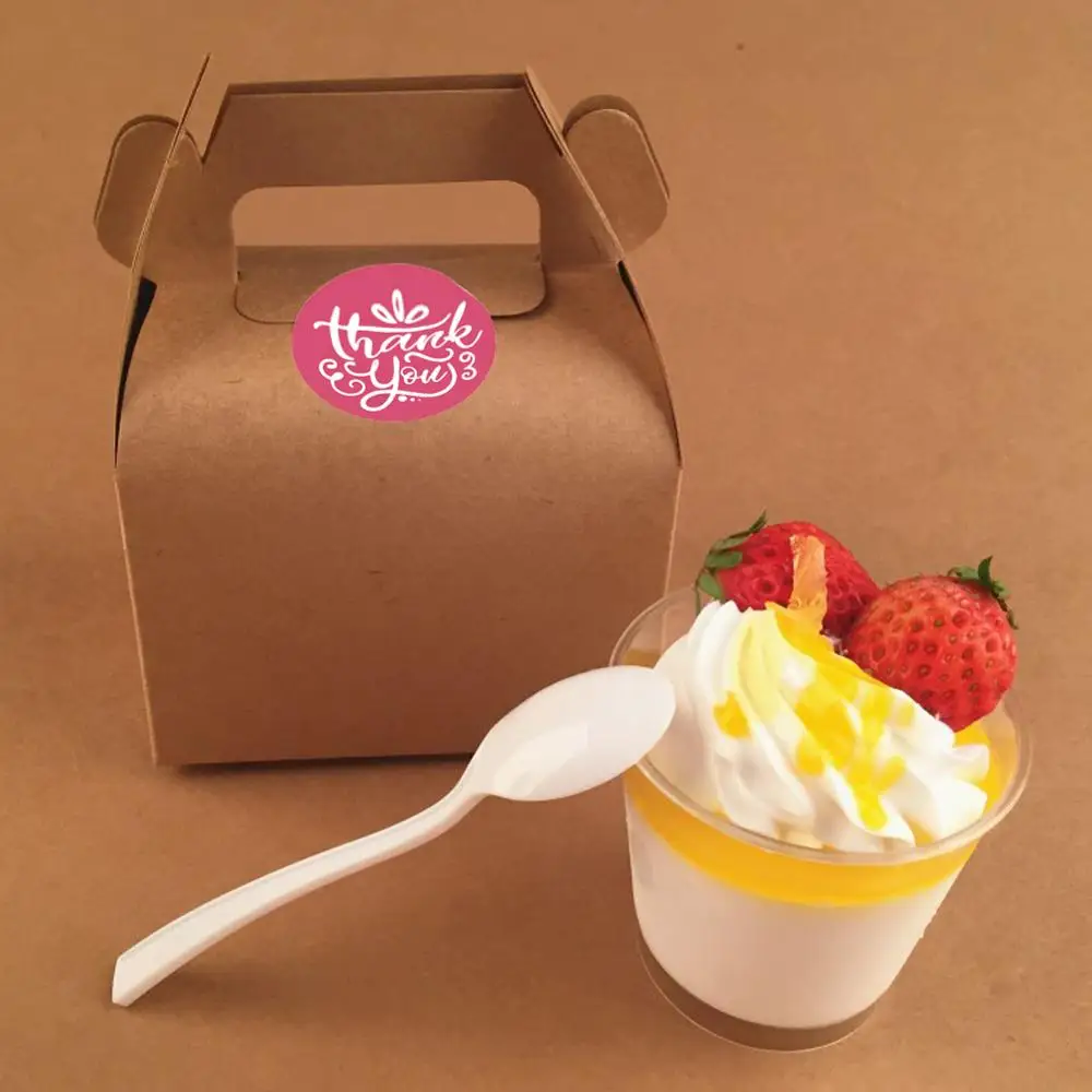 Ручной работы круглых наклеек 1 дюйм Спасибо наклейки этикетки для печати