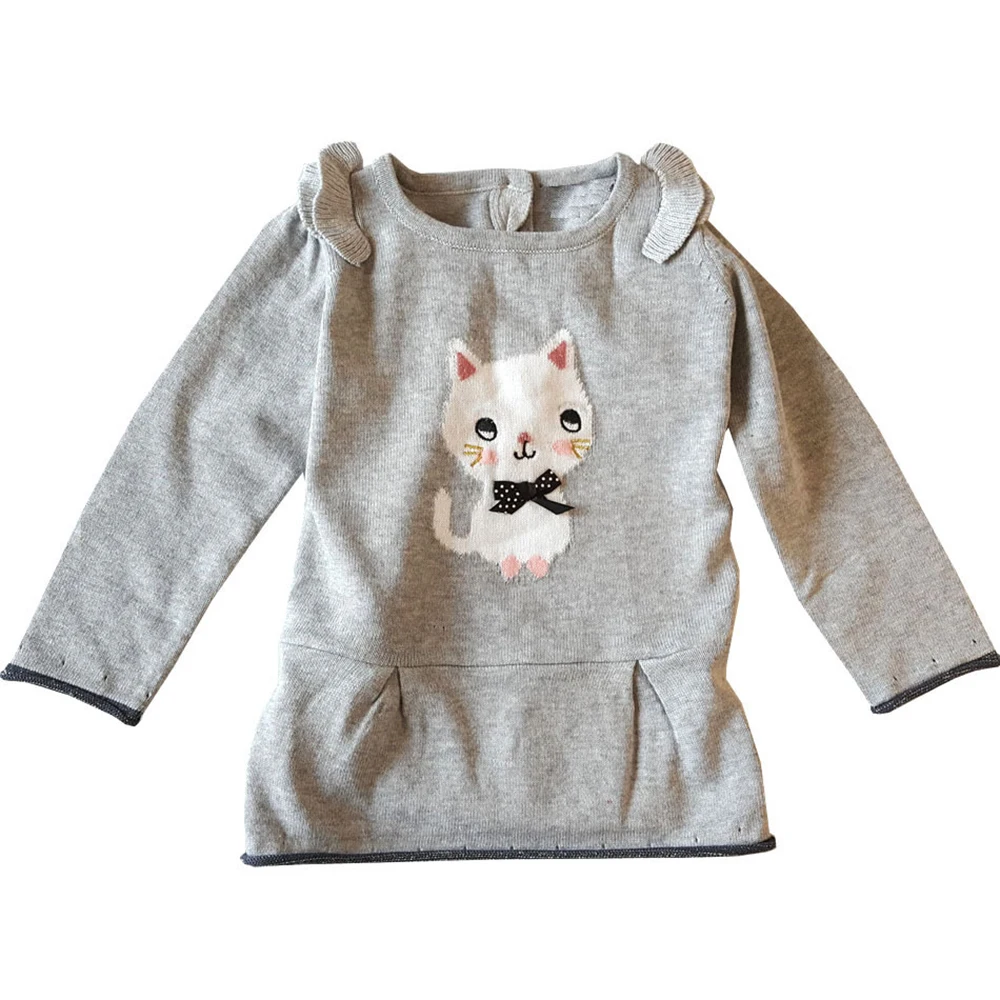Детский свитер для маленьких девочек Повседневный с длинными рукавами и