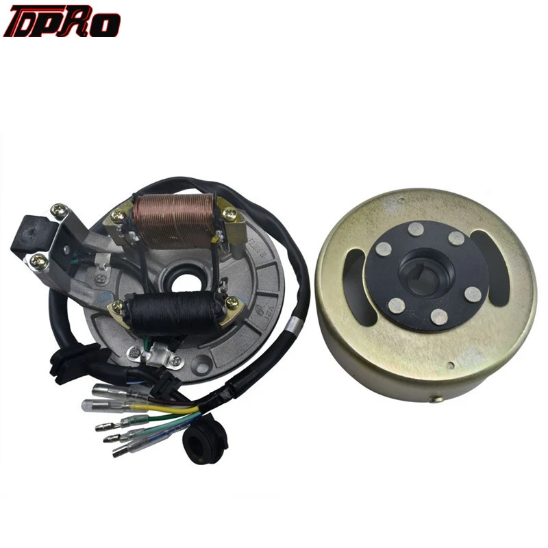 

TDPRO Motorcycle Ignition Magneto Stator Plate Pad Flywheel Rotor For Honda CRF50 XR100 50cc 110cc 125cc Engines Pit Dirt Bike