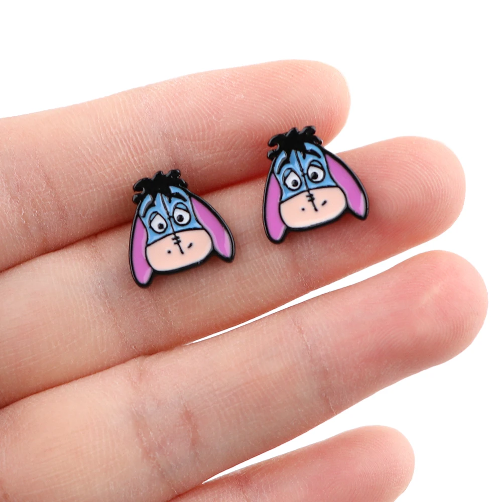 LT1304 милый Микки Пух Медведь мультфильмы аниме пирсинг для уха дети милые серьги