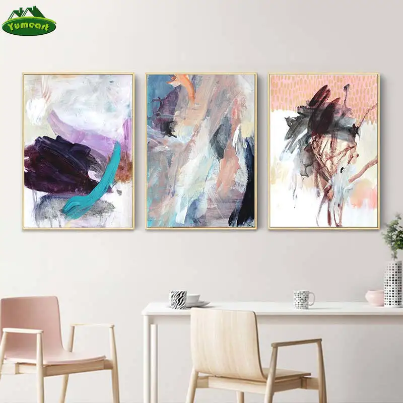 Акварельный синий постер и печать на холсте картины поп-стена Художественная