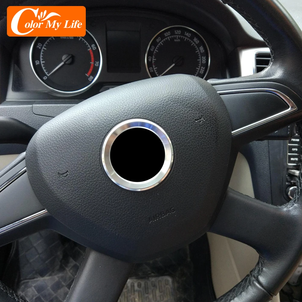 Цвет My Life автомобильные аксессуары для Skoda Kodiaq Octavia Yeti Rapid Superb Fabia Karoq 2012 2020 рулевое