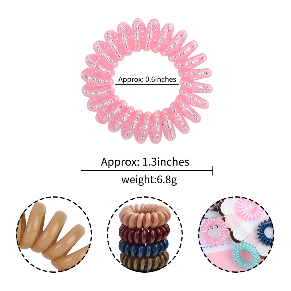 10 шт. Яркая блестящая телефонная линия эластичные резинки для волос резинка