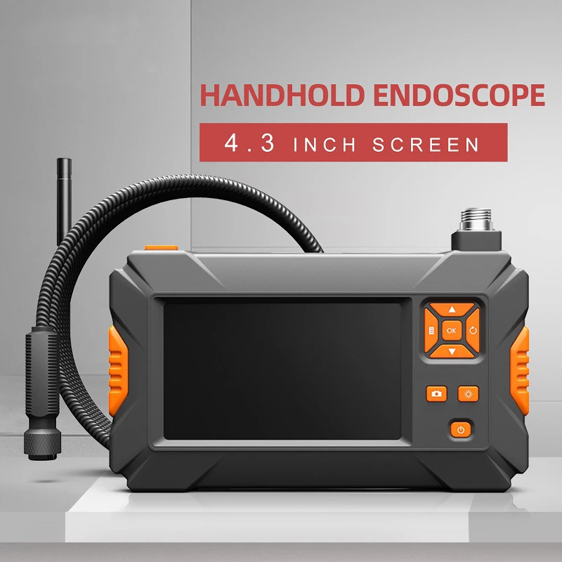

P30 handhold screen endoscope camera 5.5mm semi-rigid cable 8mm 2.0mp snake camera HD 4.3inch display monitor with 18650 battery