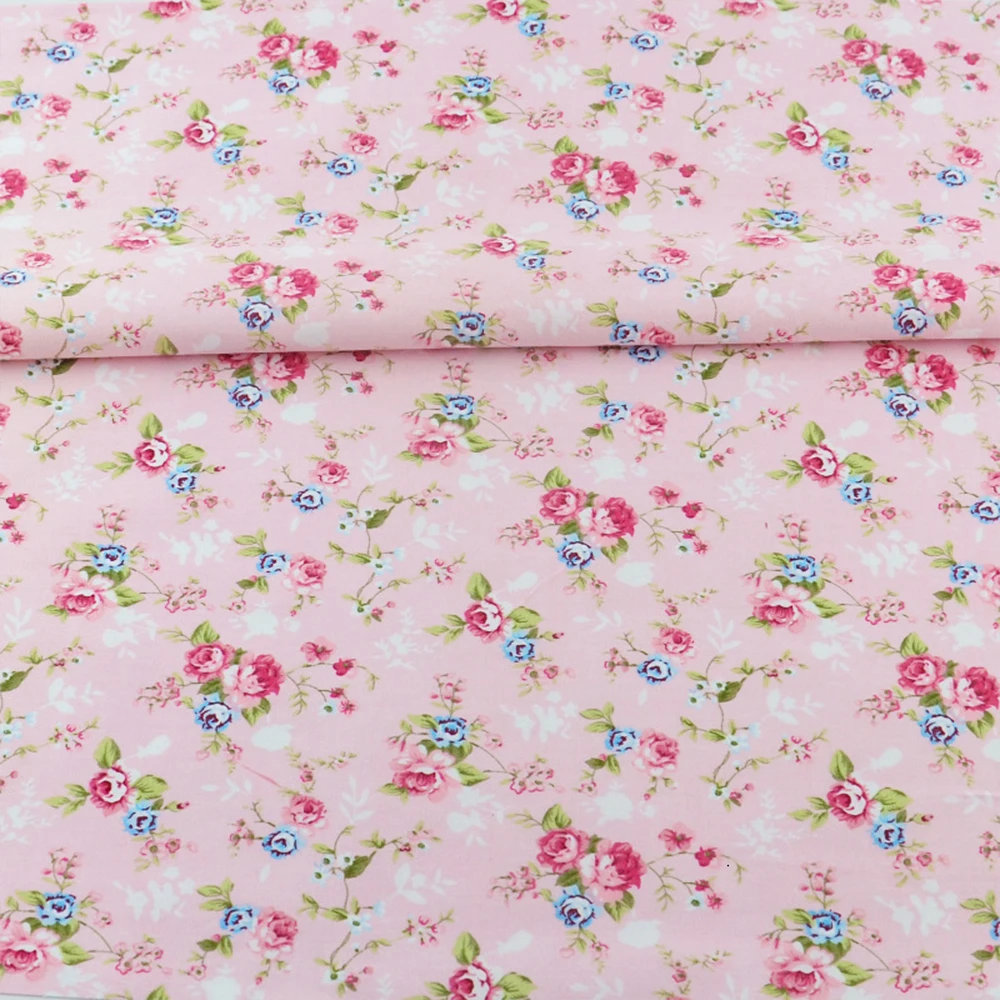 Booksew Half Meter Pink Little Flower 100% Cotton Fabric 50cmx160cm/piece Tissue Tecido Telas Tloth Quilting Patchwork Sewing|patchwork sewing|100%