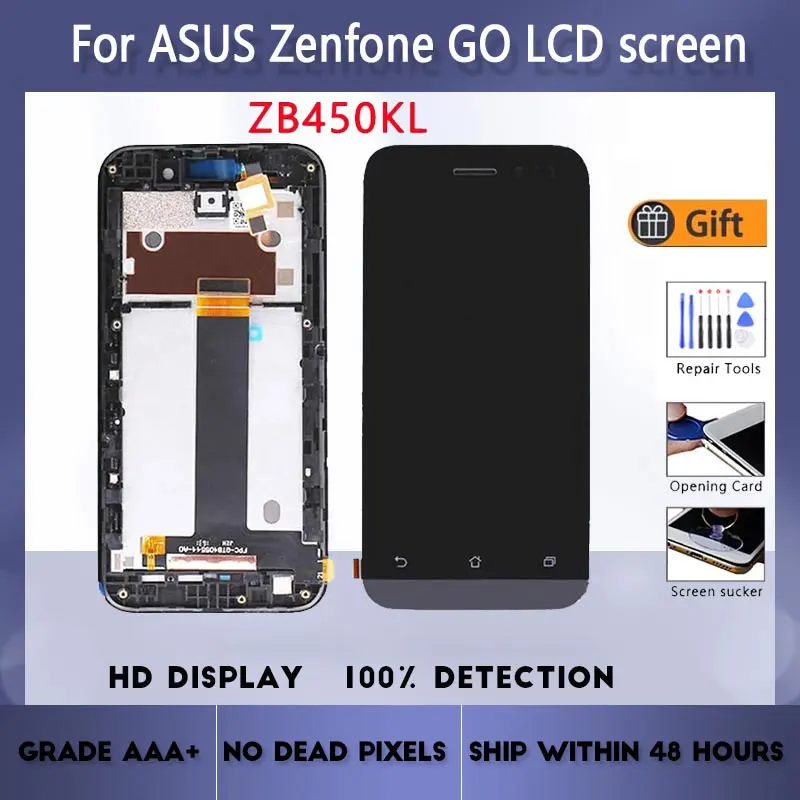 ЖК-экран в сборе с передним сенсорным стеклом для Asus Zenfone Go ZB450KL оригинальный