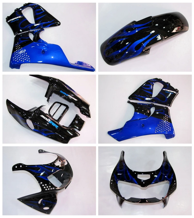 

DAKE Hi-Quality fairing kits for HONDA CBR900RR 893 96 97 CBR 900RR 96-97 1996 1997 1996-1997 CBR893 ABS Blue flame black ABS b