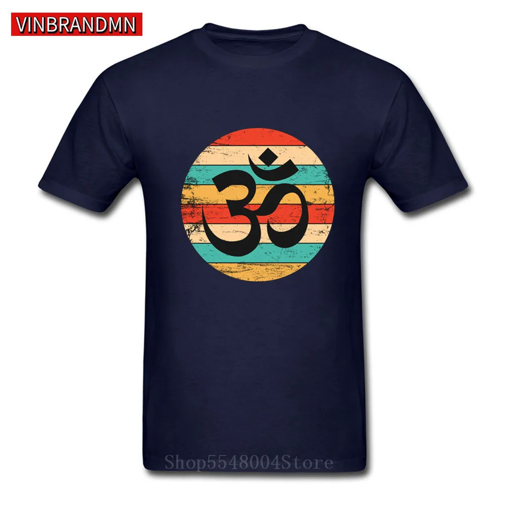 Yoga Om Symbol Vintage T Shirt Men lovers Best Gift Tshirt Hindu Shiva OM Logo Tee shirt Summer Retro Hipster T-Shirt Homme | Мужская
