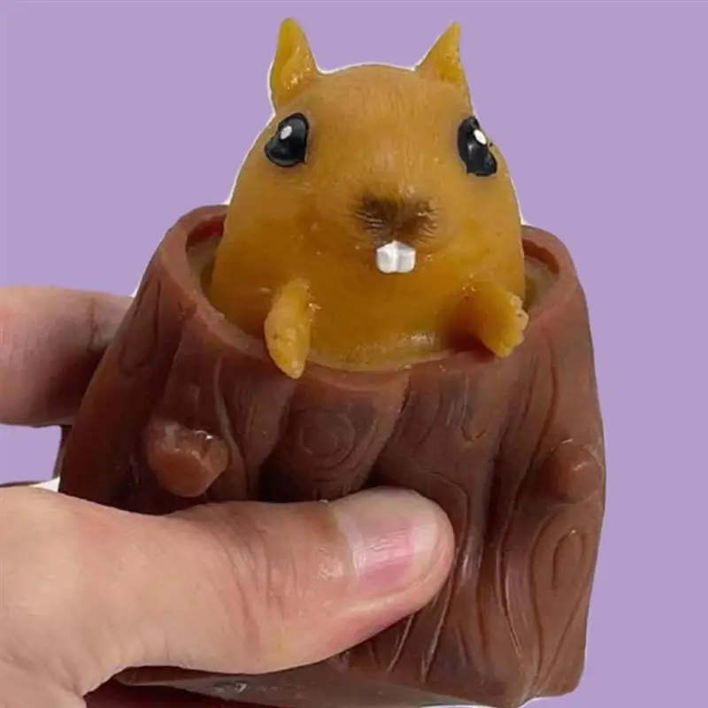 Сжимаемая игрушка в виде белки кукуруза для снятия напряжения антистресс