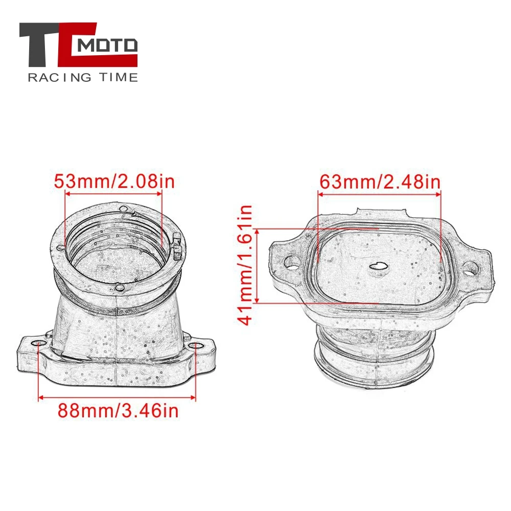 TCMOTO Motorcycle Carburetor Interface Adapter Intake Manifold 5413766 5414311 For Polaris Ranger 800 Crew HD XP RZR 4 S SW | Автомобили и