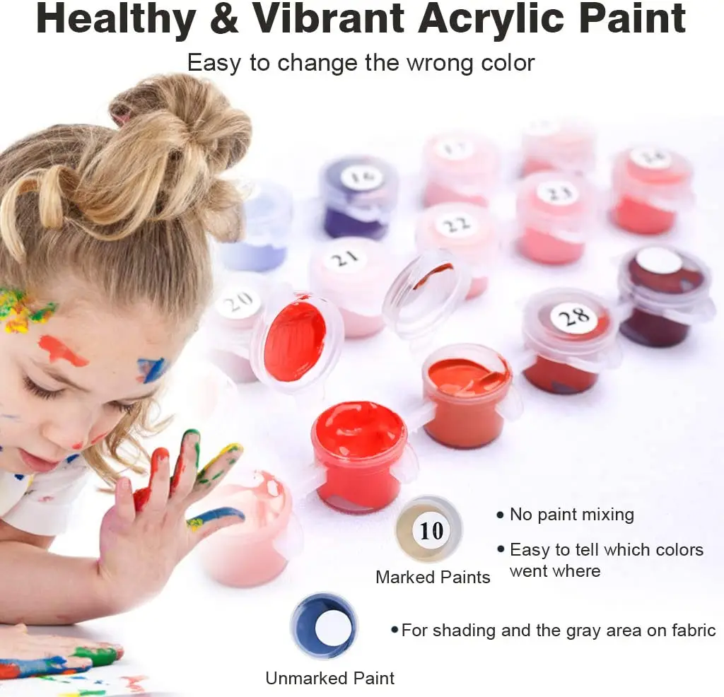 

Little Pig Painting By Number For Adults Kids Beginner DIY Handpainted Kit Living Room Wall Decoration Animal Cartoon Styling