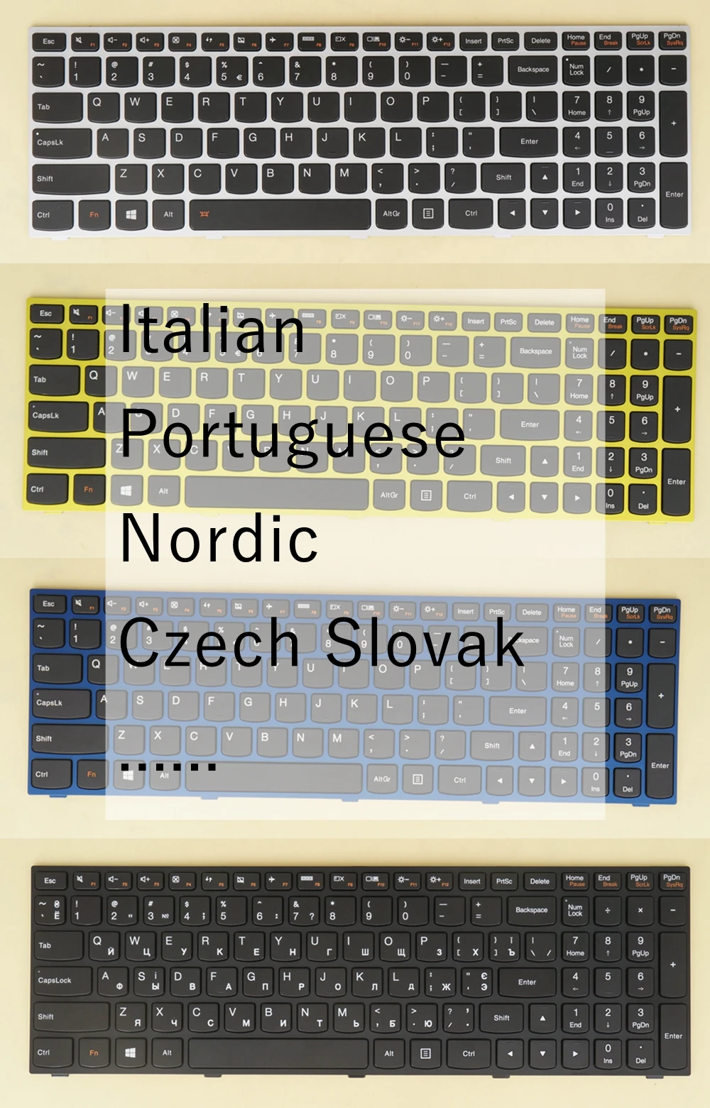 

Italian Portuguese Nordic Czech Slovak Keyboard For Lenovo 300-15ibr 300-15isk 300-17ISK 305-15ABM 305-15IBD 305-15IBY 305-15IHW