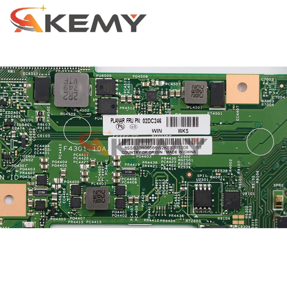 

FRU: 02DC248 02DD466 02DC247 For Lenovo Thinkpad Yoga 11E 5th Gen Laptop motherboard 448.0DA05.001M 17833-1M With N5000 8GB-RAM