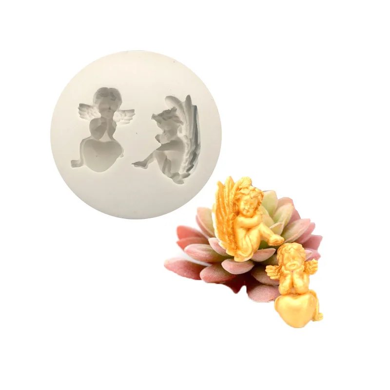 Милый ангел ребенок помадка для бисквита украшения торта силиконовая форма
