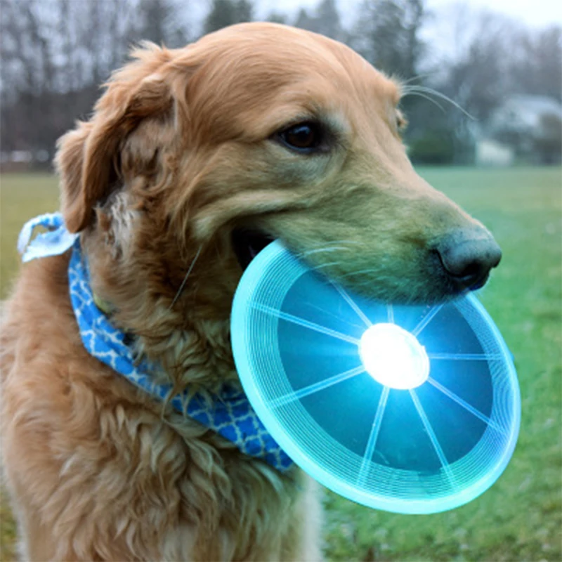 

Pet toys bite resistant dogs outdoor night training artifact flying saucer upgrade waterproof LED light flying disk
