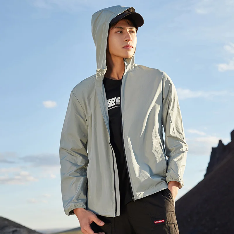 

SEMIR Sport Coat men 2020 autumn new handsome light sun-proof clothing hooded short casual jacket for man