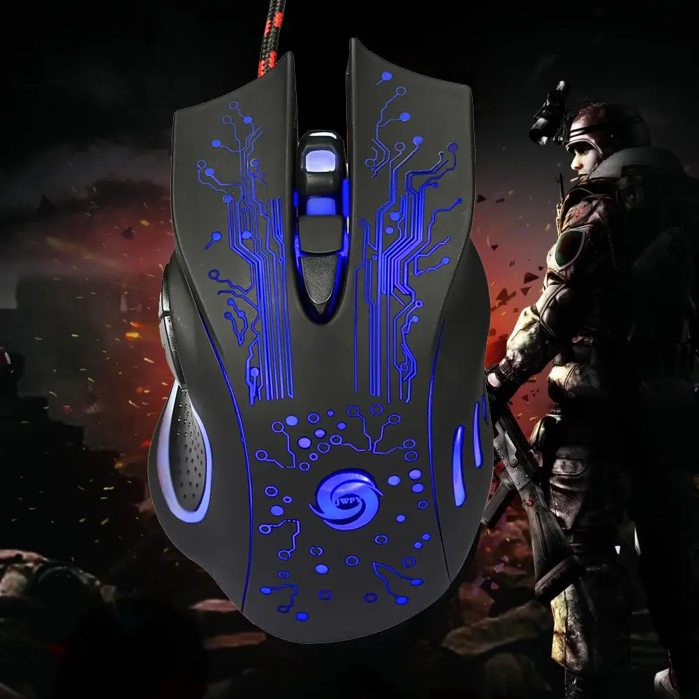 

USB Wired Computer PC Gaming Mouse 4 Gears 5500 DPI Backlight Optical Mice Optical LED Computer Game Mice for PC Laptop Notebook