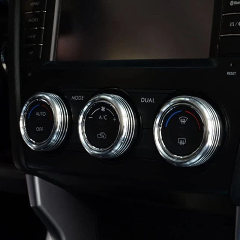 3 шт AC климат контроль ручки кольца крышки совместимы для Subaru WRX STI Impreza Forester XV