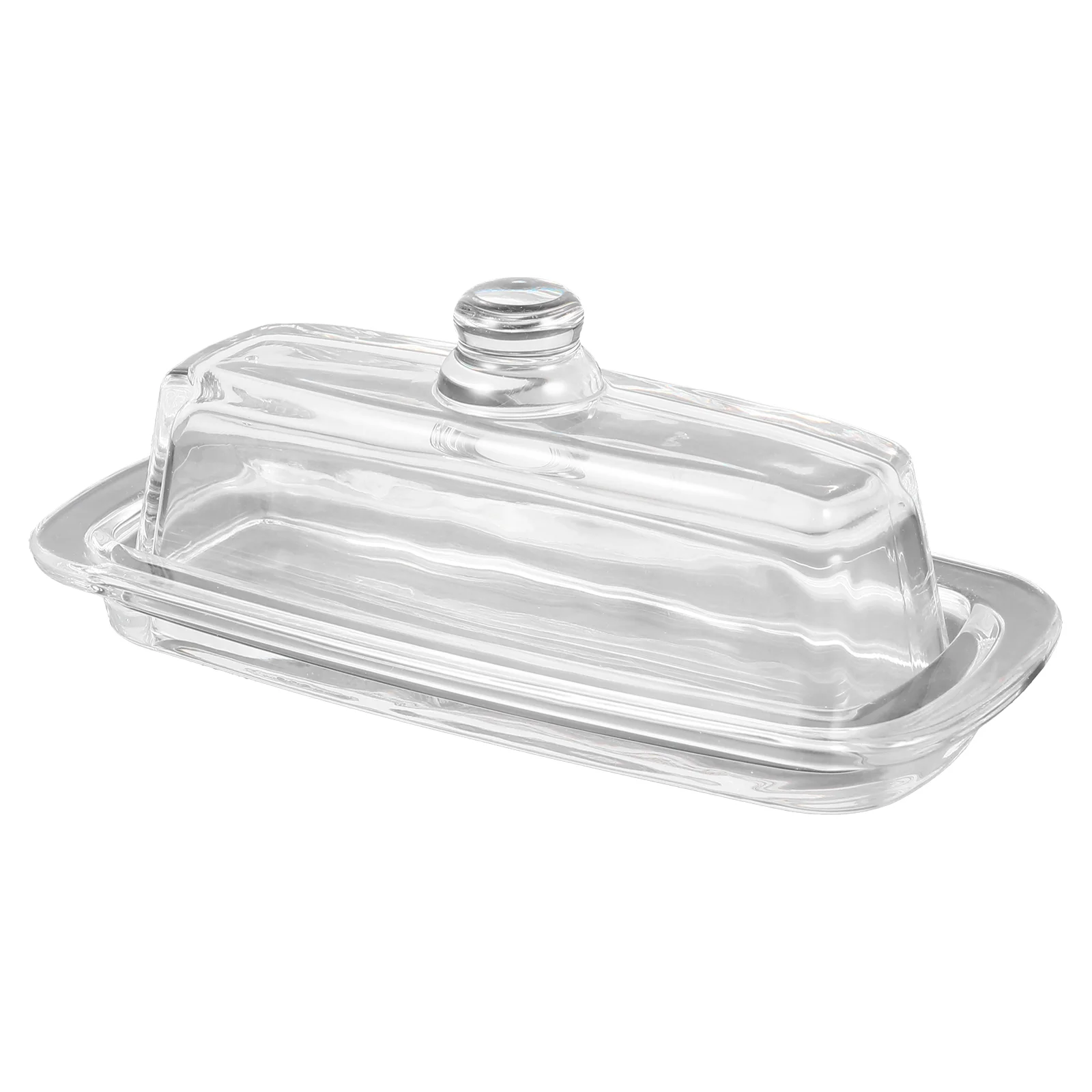 

Butter Dish Cheese Holder Keeper Tray Serving Porcelain Crystal Dessert With French Bowl Covered Farmhouse Ceramics Glass Lids