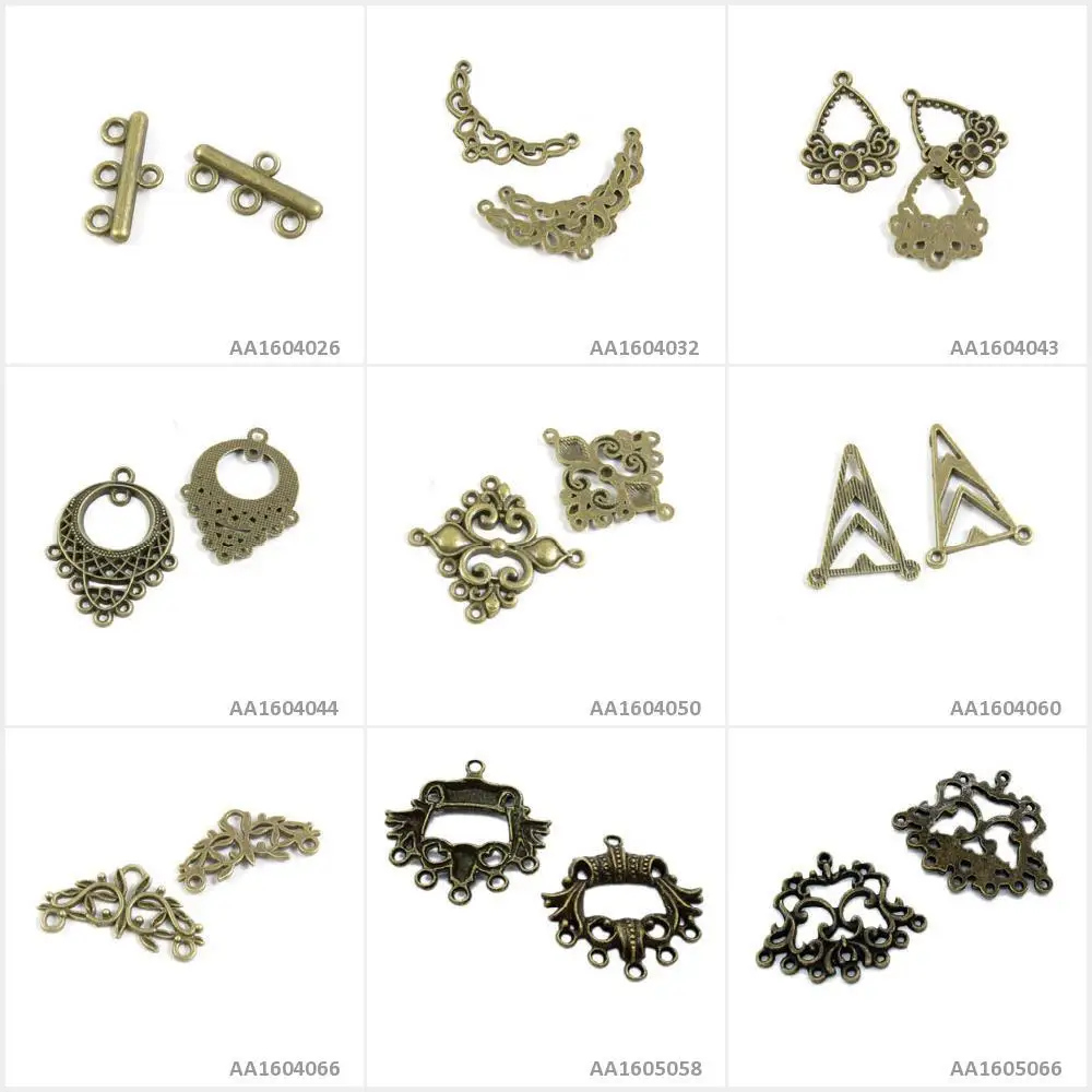 Античное ювелирное изделие бронзового оттенка подвески 3 5 7 коннектор-редуктор