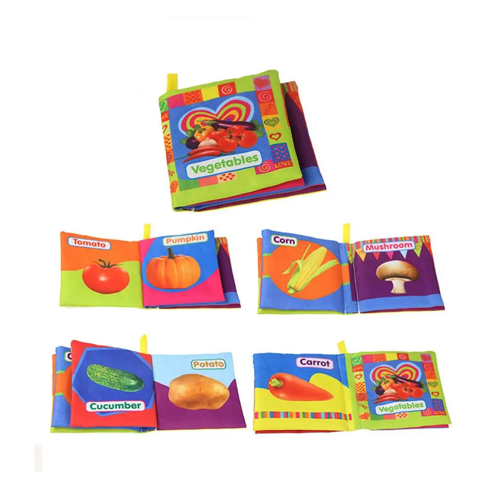 Детская тканевая книга игрушка для раннего развития английская Пальмовая с