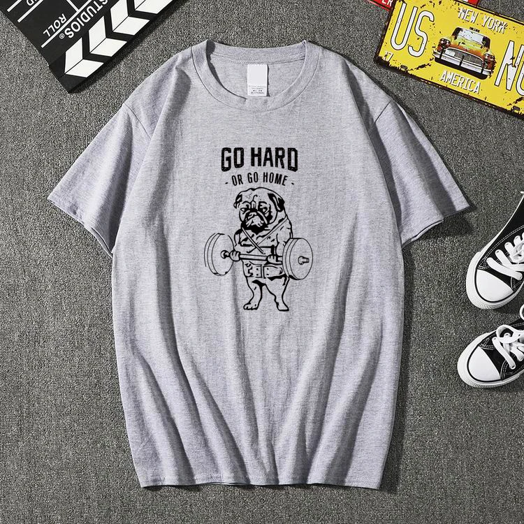 Мужская Повседневная футболка из хлопка HIPFANDI качественная модная с коротким