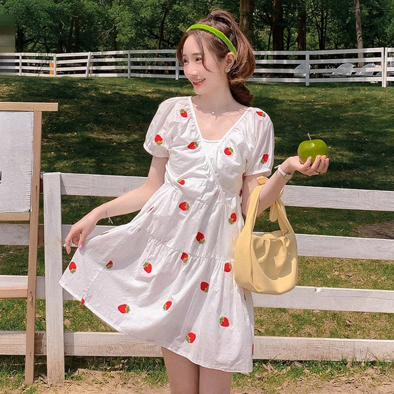 

Suit Skirt Summer 2021 New Large Size Loose Mid-Length Slimming Short Sleeve White Dress Two-Piece Set