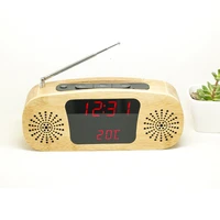 stand desktop ornaments simple alarm clock kids wooden led digital alexa smart office electronics small gift sveglia digitale c