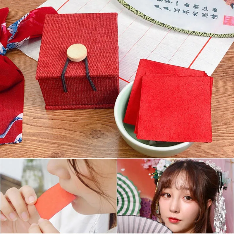 12 шт. Макияж для губ бумага укуса Румяна древний увлажняющий бальзам китайский