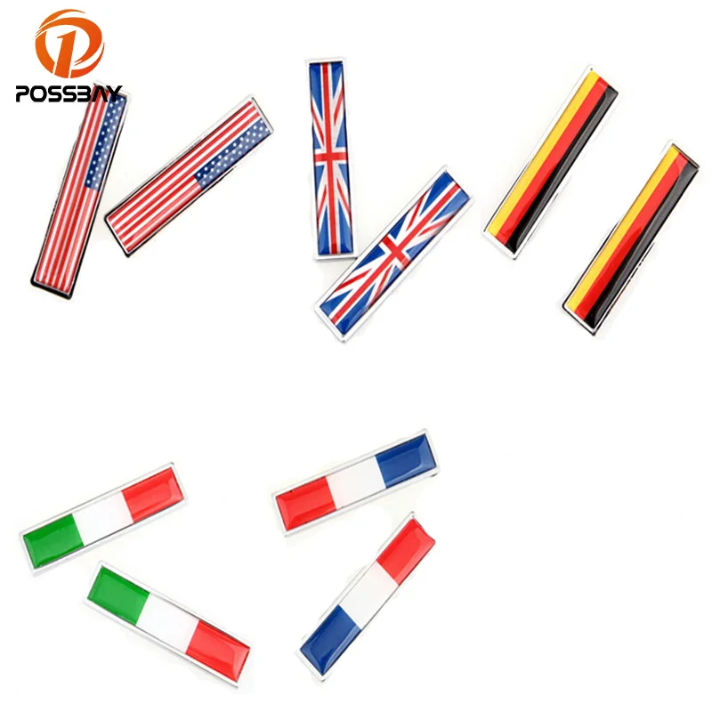 Автомобильный 3D стикер posbay Россия США Великобритания Италия Франция Канада