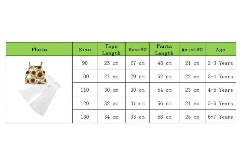 Милая Одежда для маленьких девочек топы с подсолнухами + длинные штаны оборками