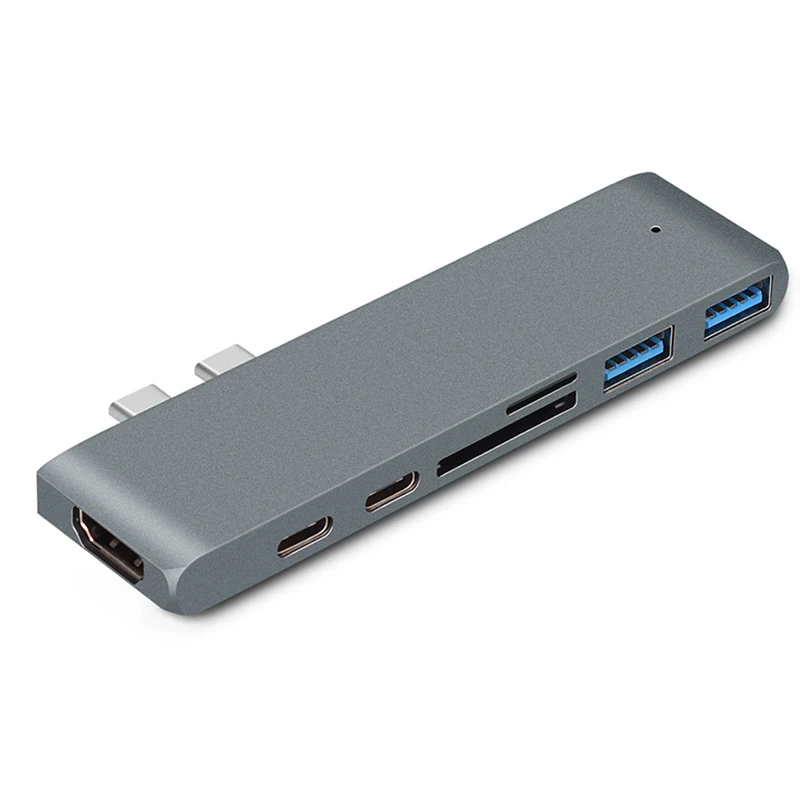 USB-концентратор адаптер ype C с портом USB для зарядки внешний выход 7 в 1 3 0 кардридер