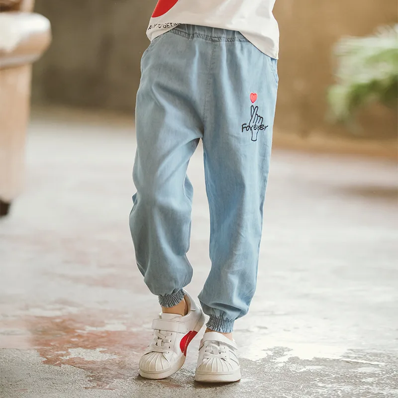 2019 г. Новая одежда для мальчиков ковбойские джинсы штаны летние мягкие джинсовые