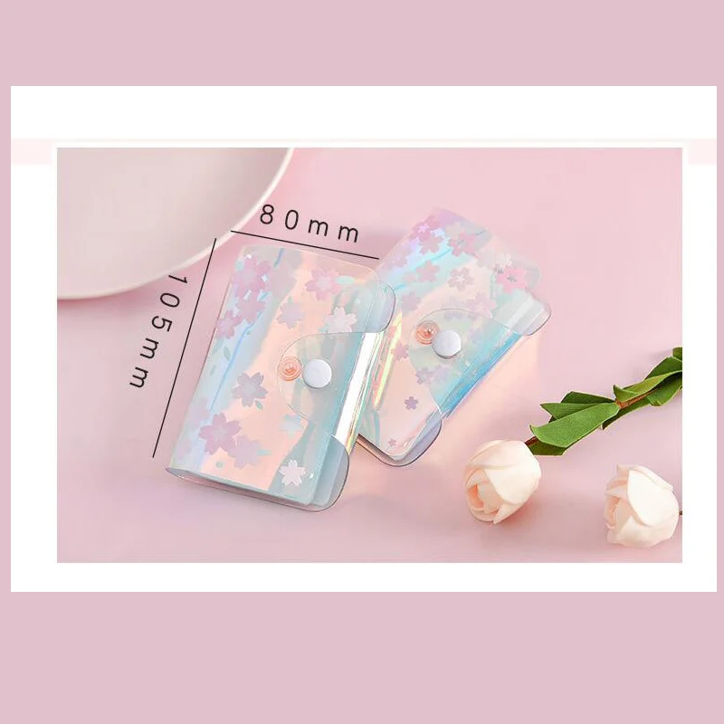 

Women Waterproof Card Holder Wallet Hasp PVC Flower Strawberry Card Id Holders Case To Protect Credit Cards Card Protector