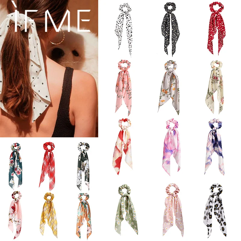 Резинка для волос IF ME женская с цветочным принтом модная эластичная однотонная