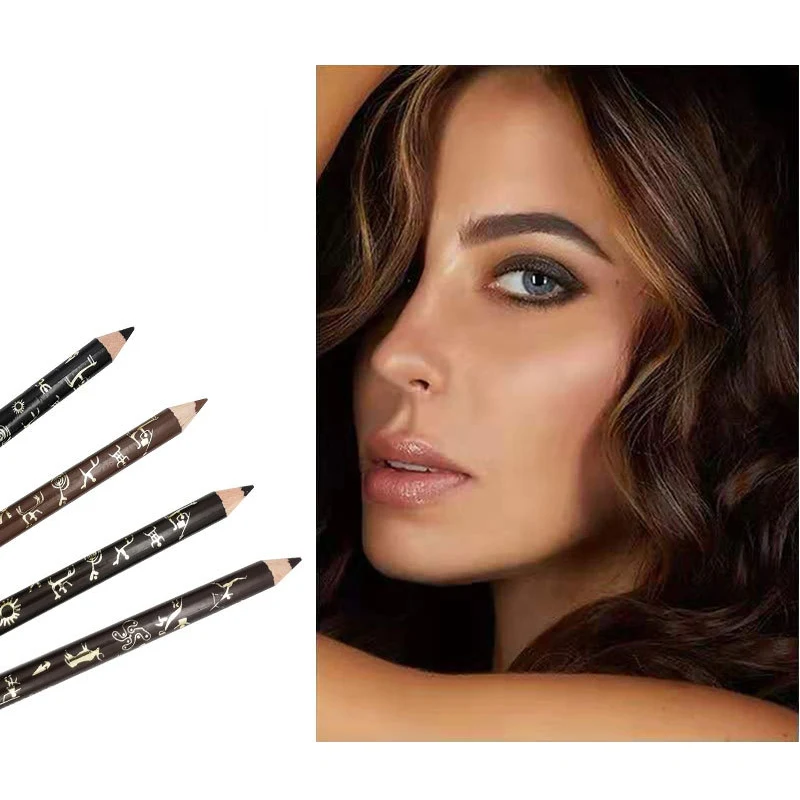 Карандаш для бровей 4 цвета деревянная ручка водостойкая стойкая цветная точилка