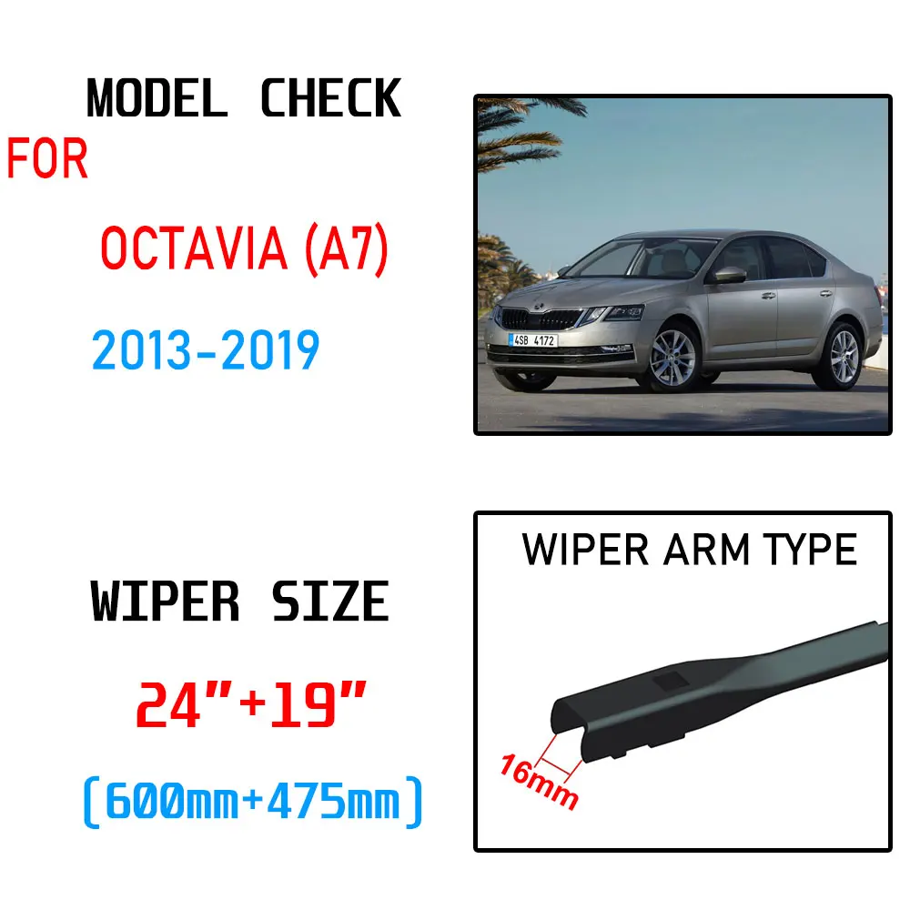 Лезвия стеклоочистителя для Skoda Octavia 3 A7 MK3 5E 2013 2014 2015 2016 2017 2018 2019 | Автомобили и