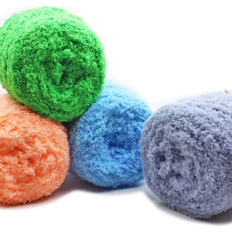 100 г коралловый кашемир ручная Детская шерсть Оптовая пряжа Плюшевые Вязаные