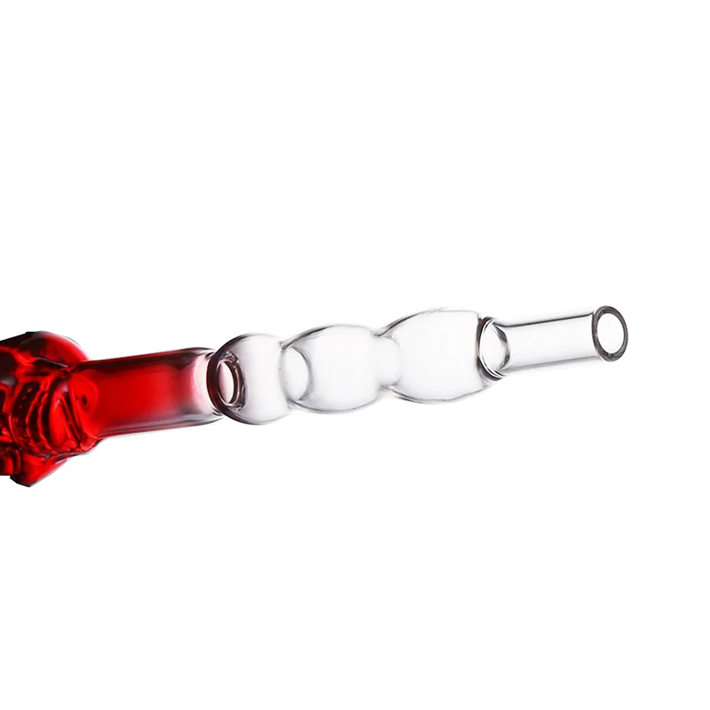 Длина 440 мм синий серый розовый красный прозрачный стеклянный кусок в виде черепа