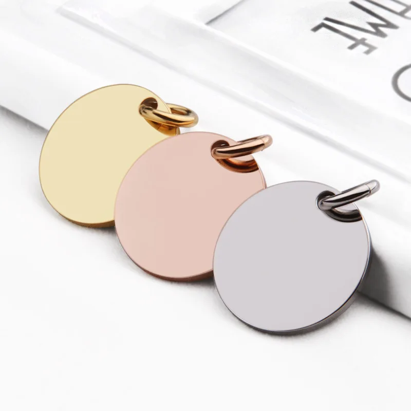 Кулон в стиле милитари без рисунка из нержавеющей стали 316 толщина 2 5 мм диаметр 32